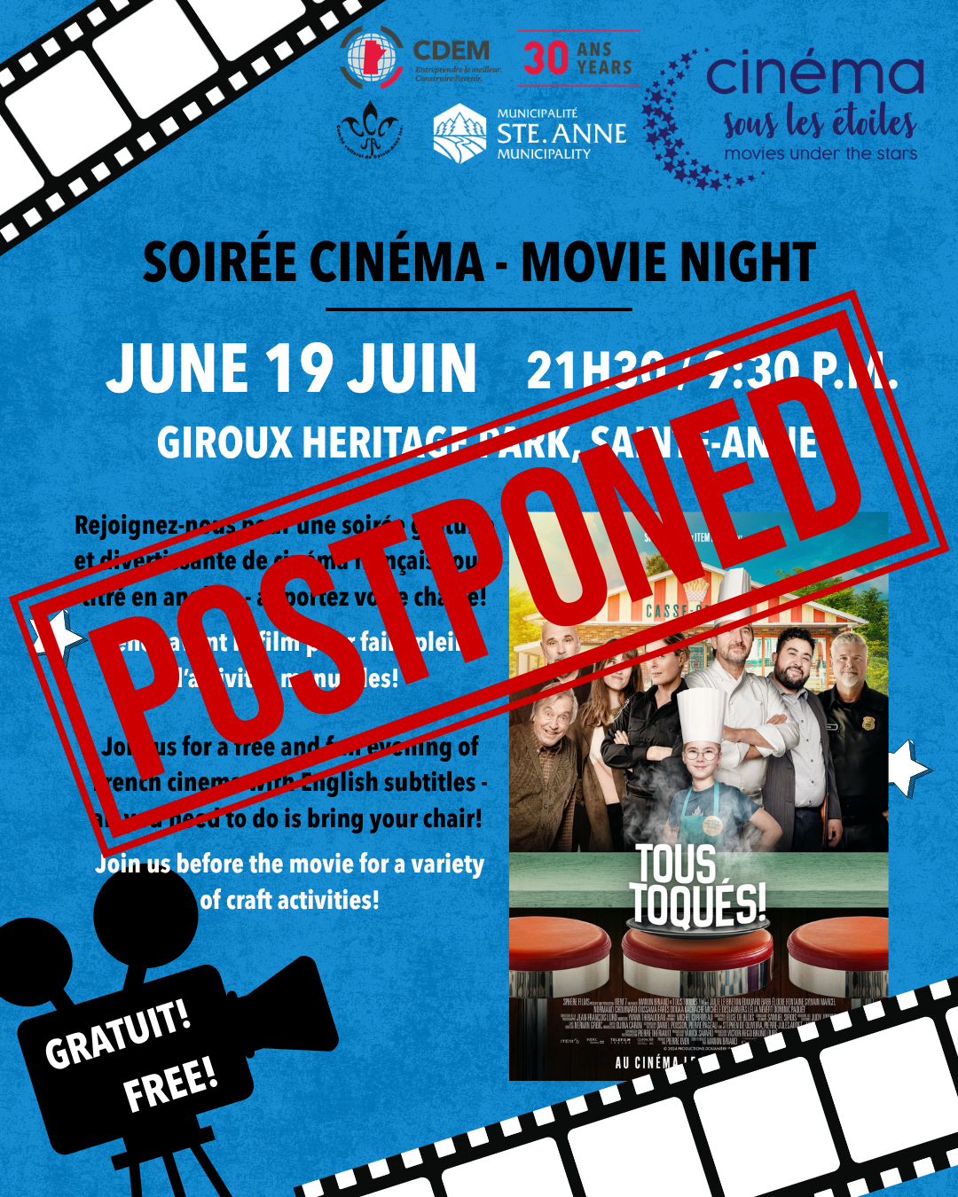Movie poster for Tous Toqués!